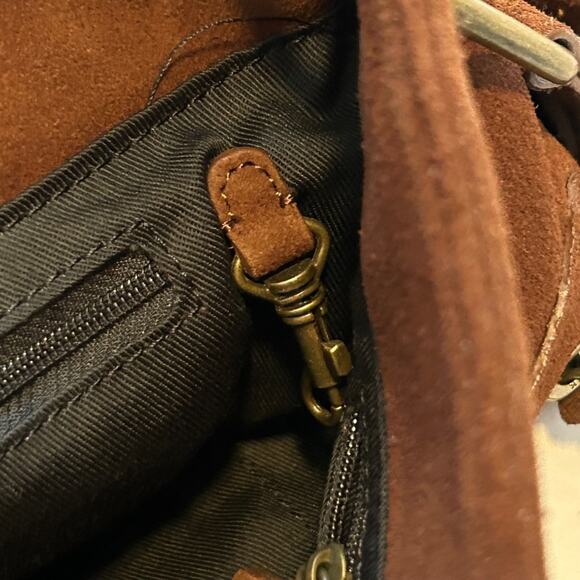 Rachel Zoe Fringe Brown Chocolate Western Boho Suede Shoulder Bag - Picture 4 of 13